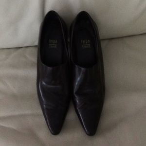 Impo black leather heels